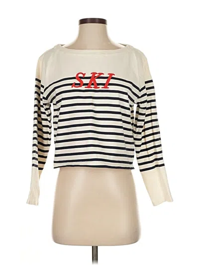 Pre-owned Jcrew 3/4 Sleeve T-shirt In White