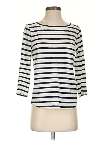 Pre-owned Jcrew 3/4 Sleeve T-shirt In White