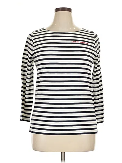 Pre-owned Jcrew 3/4 Sleeve T-shirt In White