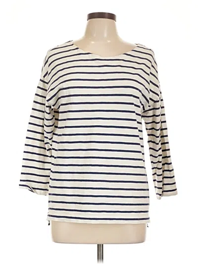Pre-owned Jcrew 3/4 Sleeve T-shirt In White