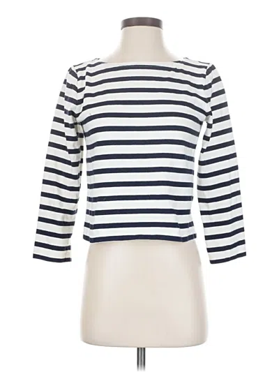 Pre-owned Jcrew 3/4 Sleeve T-shirt In White