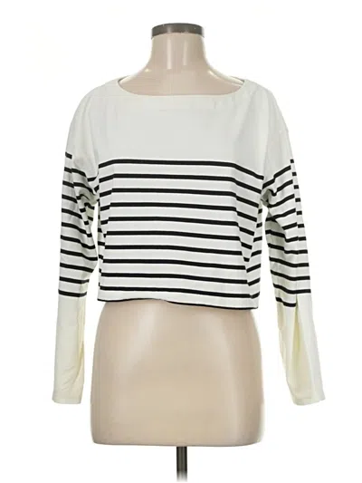 Pre-owned Jcrew 3/4 Sleeve T-shirt In White