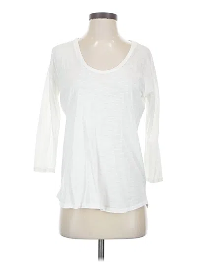 Pre-owned Jcrew 3/4 Sleeve T-shirt In White