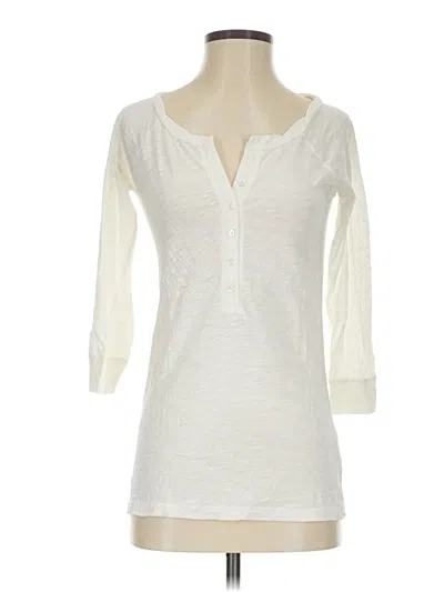 Pre-owned Jcrew 3/4 Sleeve T-shirt In White