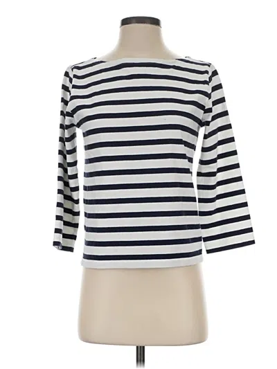 Pre-owned Jcrew 3/4 Sleeve T-shirt In White