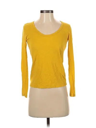 Pre-owned Jcrew 3/4 Sleeve T-shirt In Yellow