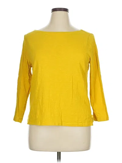 Pre-owned Jcrew 3/4 Sleeve T-shirt In Yellow