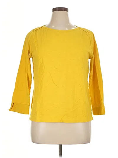 Pre-owned Jcrew 3/4 Sleeve T-shirt In Yellow