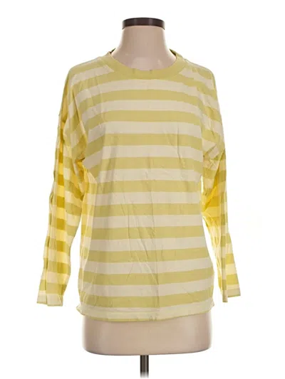 Pre-owned Jcrew 3/4 Sleeve T-shirt In Yellow