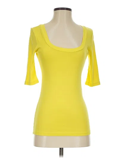 Pre-owned Jcrew 3/4 Sleeve T-shirt In Yellow