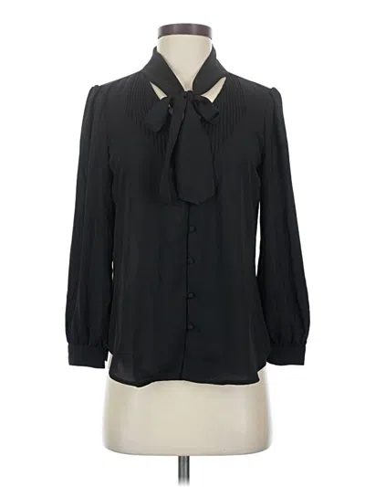 Pre-owned J.crew 365 3/4 Sleeve Blouse In Black