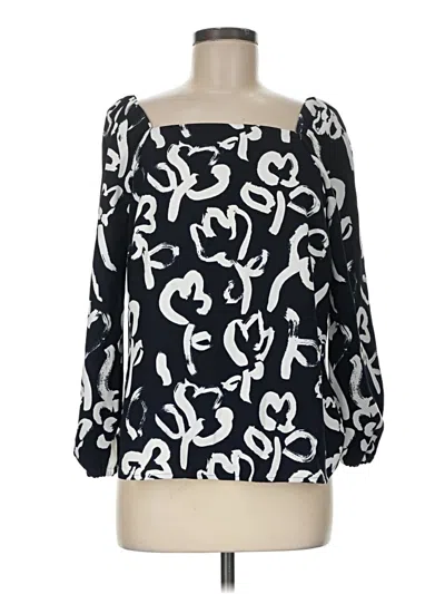 Pre-owned J.crew 365 3/4 Sleeve Blouse In Black