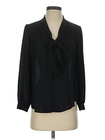 Pre-owned J.crew 365 3/4 Sleeve Blouse In Black