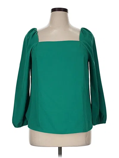 Pre-owned J.crew 365 3/4 Sleeve Blouse In Green