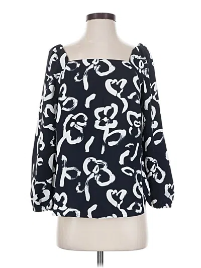 Pre-owned J.crew 365 3/4 Sleeve T-shirt In Black