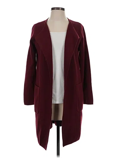 Pre-owned J.crew 365 Cardigan Sweater In Burgundy