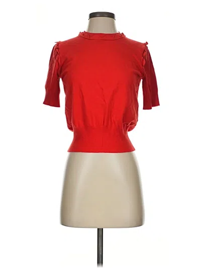 Pre-owned J.crew 365 Cardigan Sweater In Red