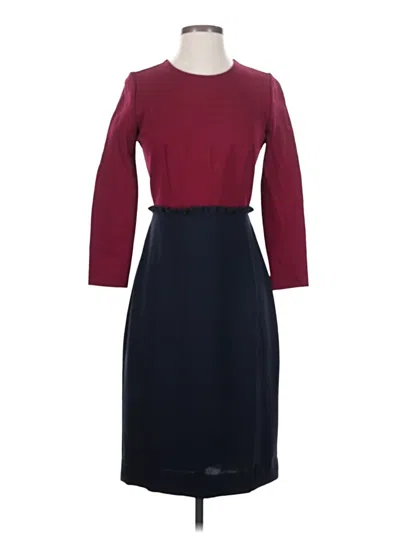 Pre-owned J.crew 365 Casual Dress In Burgundy