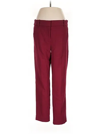 Pre-owned J.crew 365 Casual Pants In Burgundy