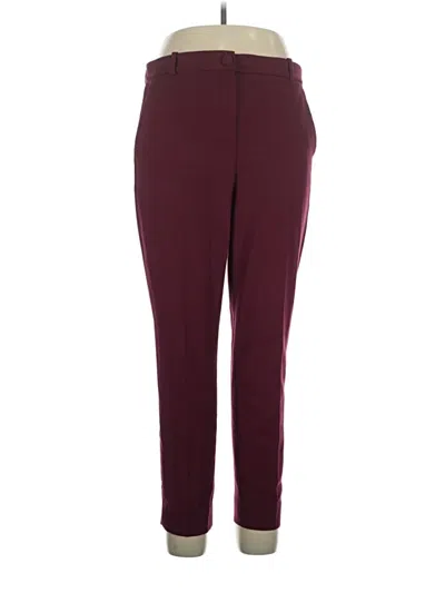 Pre-owned J.crew 365 Casual Pants In Burgundy