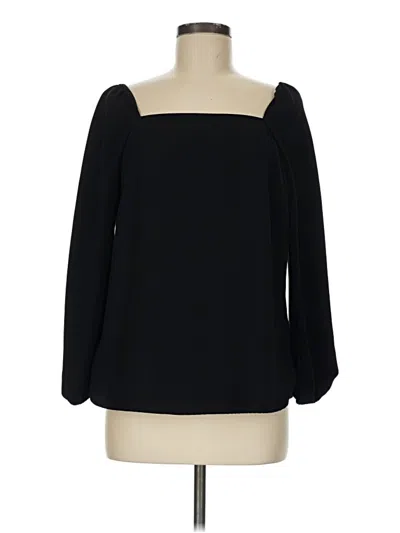 Pre-owned J.crew 365 Long Sleeve Blouse In Black