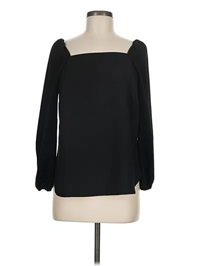 Pre-owned J.crew 365 Long Sleeve Blouse In Black