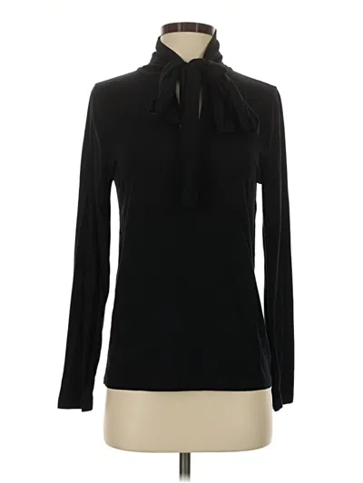 Pre-owned J.crew 365 Long Sleeve Blouse In Black
