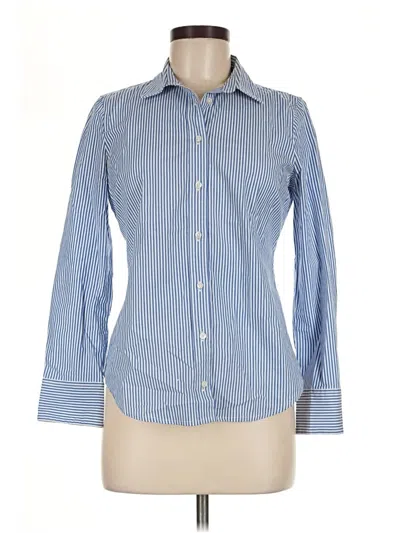 Pre-owned J.crew 365 Long Sleeve Button Down Shirt In Blue