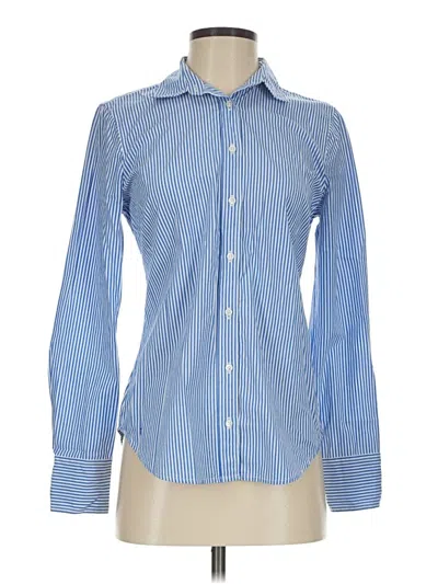 Pre-owned J.crew 365 Long Sleeve Button Down Shirt In Blue