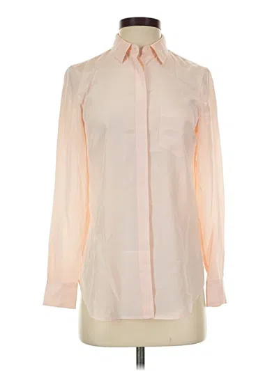 Pre-owned J.crew 365 Long Sleeve Silk Top Ivory Tie Neck Tops