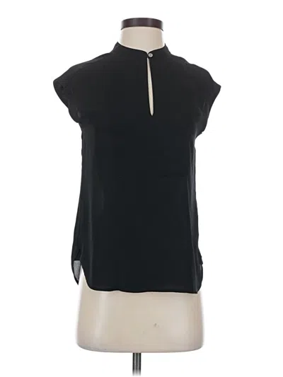 Pre-owned J.crew 365 Short Sleeve Blouse In Black