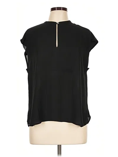 Pre-owned J.crew 365 Short Sleeve Blouse In Black