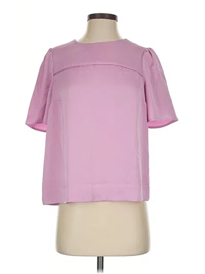 Pre-owned J.crew 365 Short Sleeve Blouse In Pink