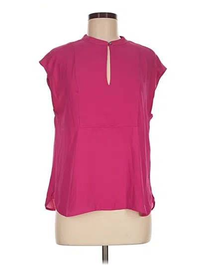 Pre-owned J.crew 365 Short Sleeve Blouse In Pink