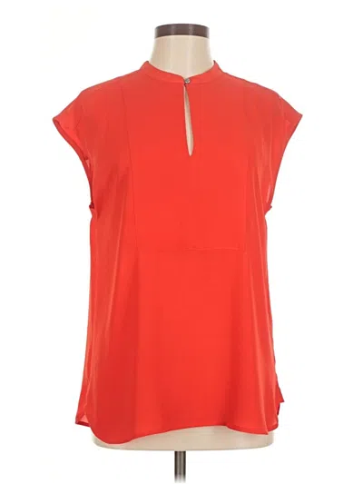 Pre-owned J.crew 365 Short Sleeve Blouse In Red