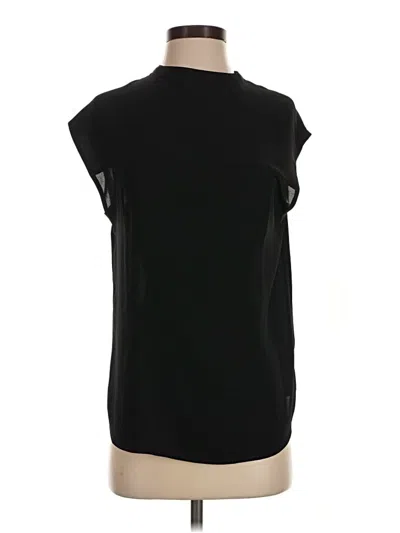 Pre-owned J.crew 365 Short Sleeve Top Black High Neck Tops
