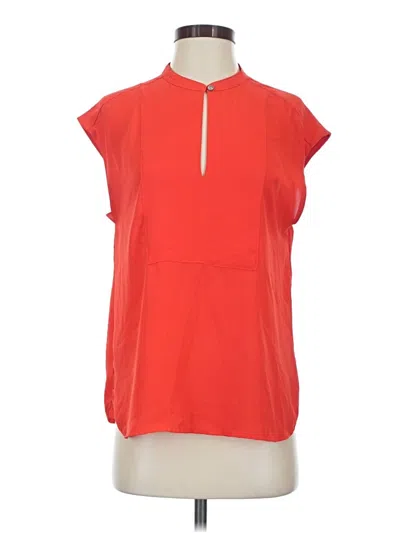 Pre-owned J.crew 365 Short Sleeve Top Red Keyhole Neckline Tops