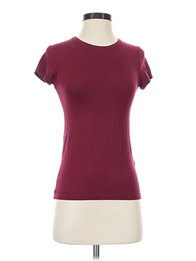 Pre-owned J.crew 365 Short Sleeve T-shirt In Burgundy