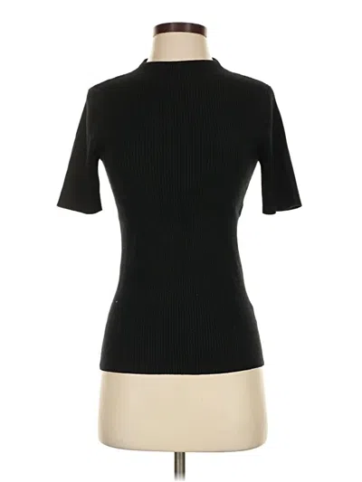 Pre-owned J.crew 365 Short Sleeve Turtleneck In Black