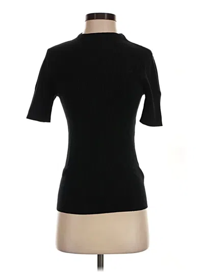 Pre-owned J.crew 365 Short Sleeve Turtleneck In Black