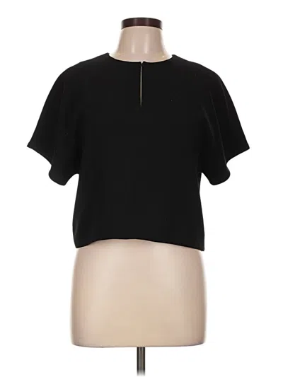 Pre-owned J.crew 365 Short Sleeve Turtleneck In Black