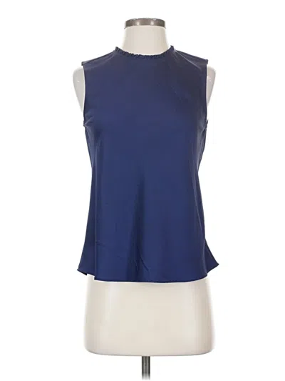 Pre-owned J.crew 365 Sleeveless Blouse In Blue