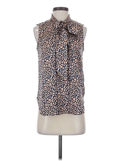 Pre-owned J.crew 365 Sleeveless Blouse In Brown
