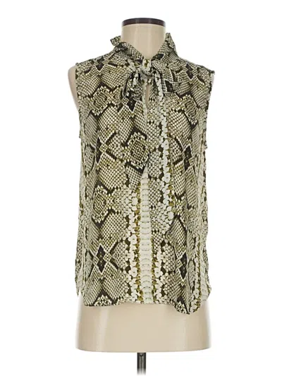 Pre-owned J.crew 365 Sleeveless Blouse In Green
