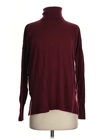 Pre-owned J.crew 365 Turtleneck Sweater In Burgundy