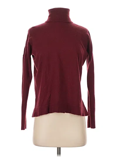 Pre-owned J.crew 365 Wool Pullover Sweater In Burgundy