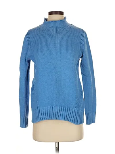 Pre-owned J.crew Always Turtleneck Sweater In Blue
