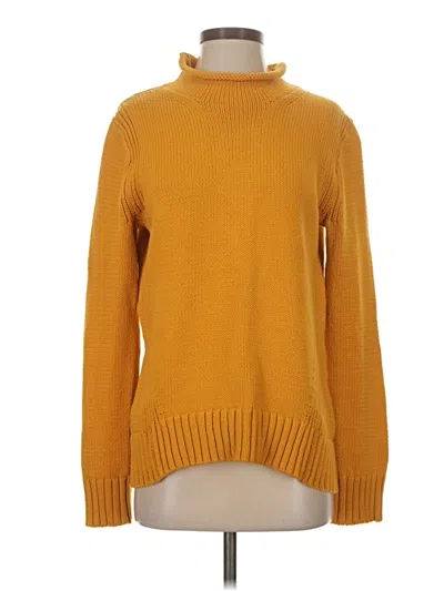 Pre-owned J.crew Always Turtleneck Sweater In Yellow