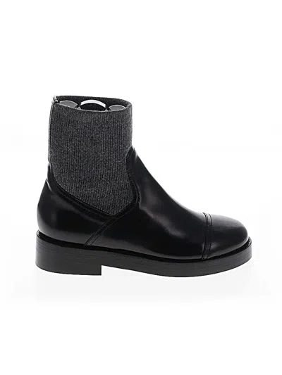 Pre-owned Jcrew Ankle Boots In Black