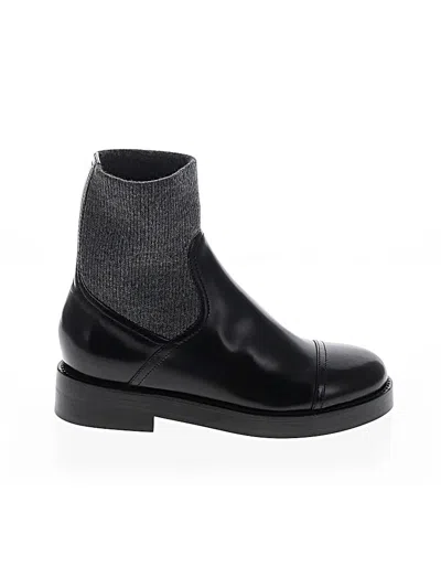 Pre-owned Jcrew Ankle Boots In Black